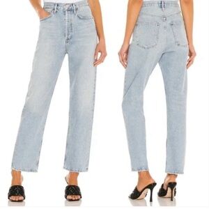AGOLDE 90s mid rise light denim
